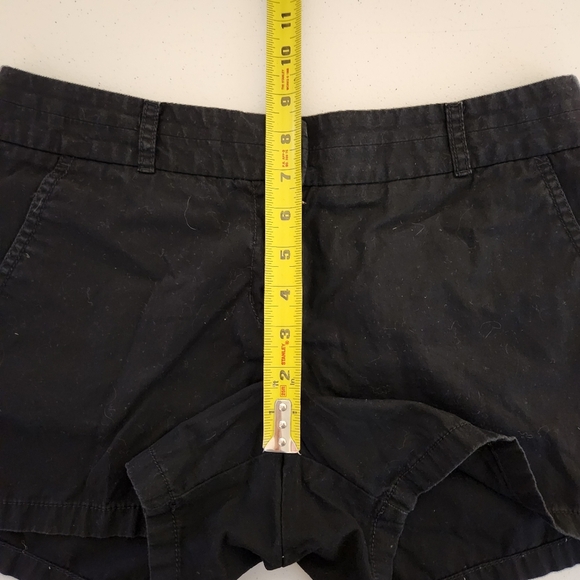 J. Crew Navy Black Mid Rise Broken-In Shorts 100% Cotton Womens Size 4 Preppy - Picture 6 of 8